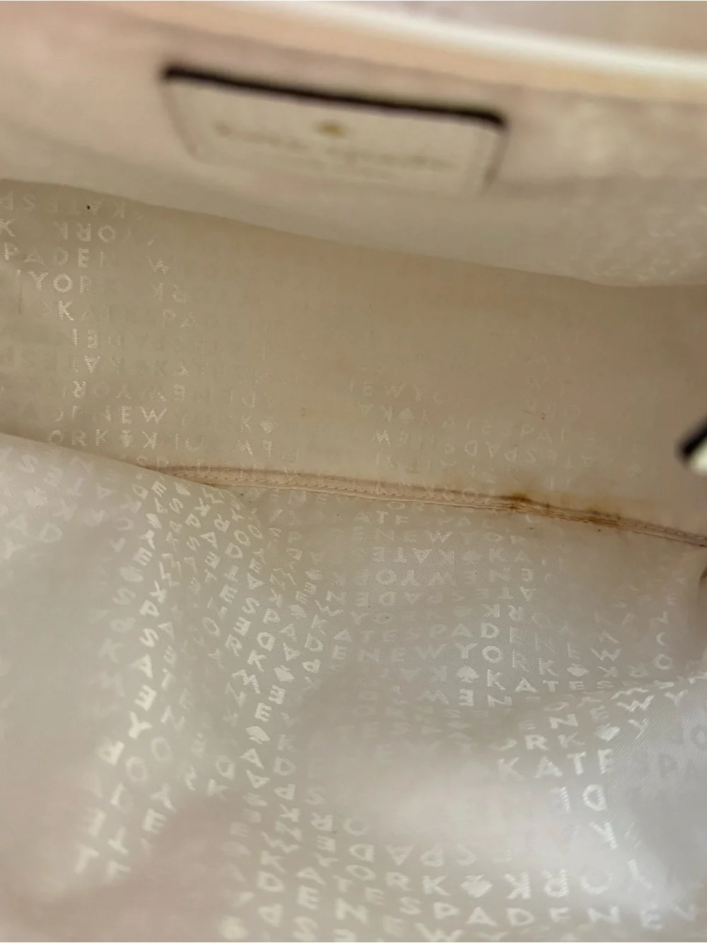 kate spade White Leather Mini Backpack